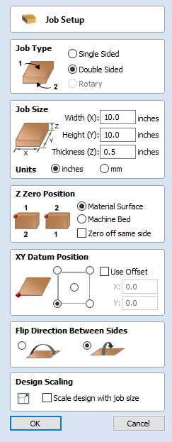 Two-Sided Machining - Cut2D Pro V9.5 User Guide